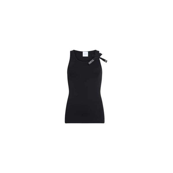 Patou Organic cotton knot strap tank top in Black