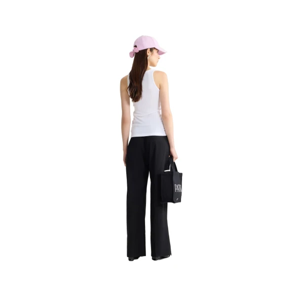 Organic cotton knot strap tank top in White - Image 3