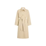 Patou Organic cotton lightweight trench coat in Safari Sand