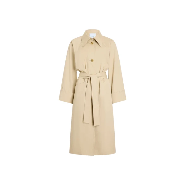 Patou Organic cotton lightweight trench coat in Safari Sand