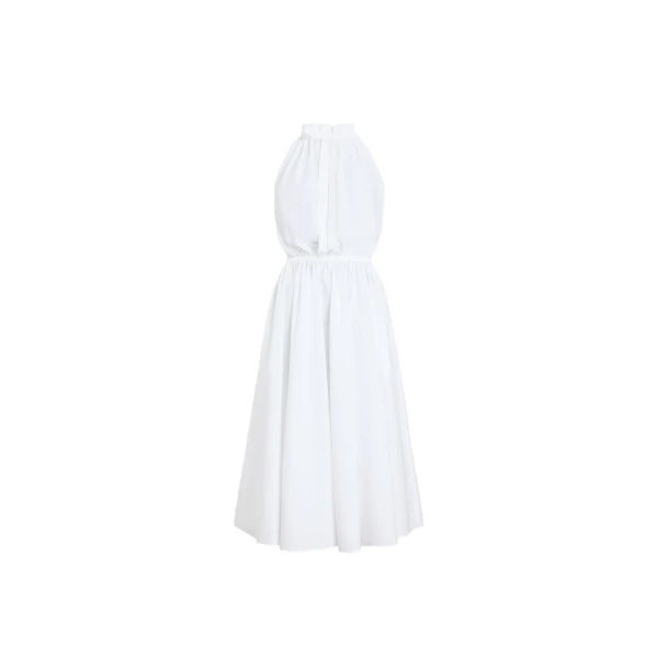 Patou Organic cotton midi dress in White