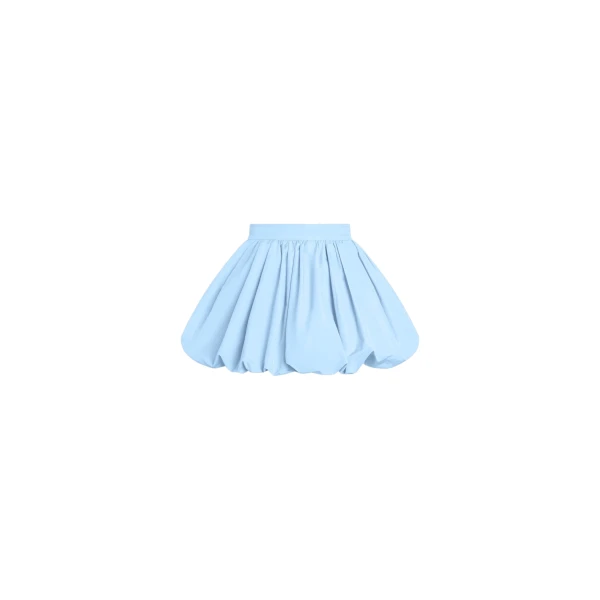 Patou Organic cotton mini bloomer skirt in Riviera Blue