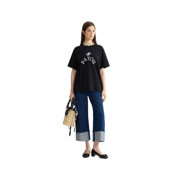 Organic cotton oversized T-shirt in Black - Image 2