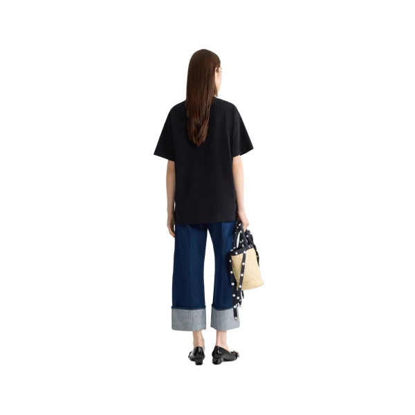 Organic cotton oversized T-shirt in Black - Image 3