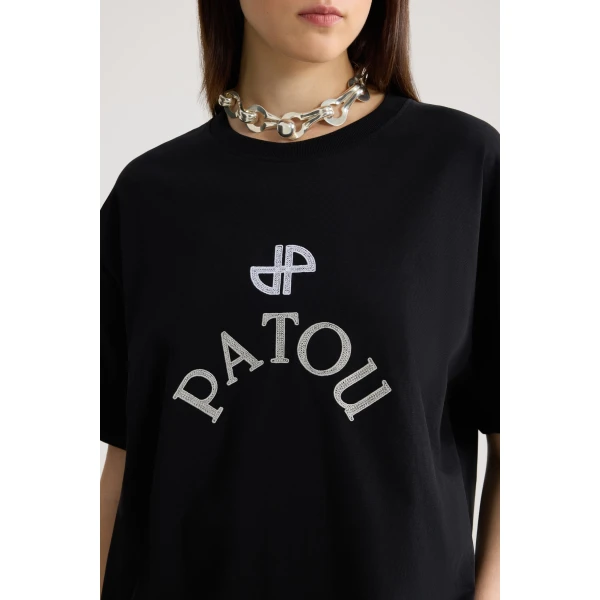 Organic cotton oversized T-shirt in Black - Image 4