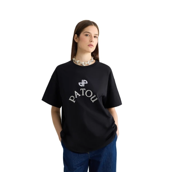 Organic cotton oversized T-shirt in Black - Image 5