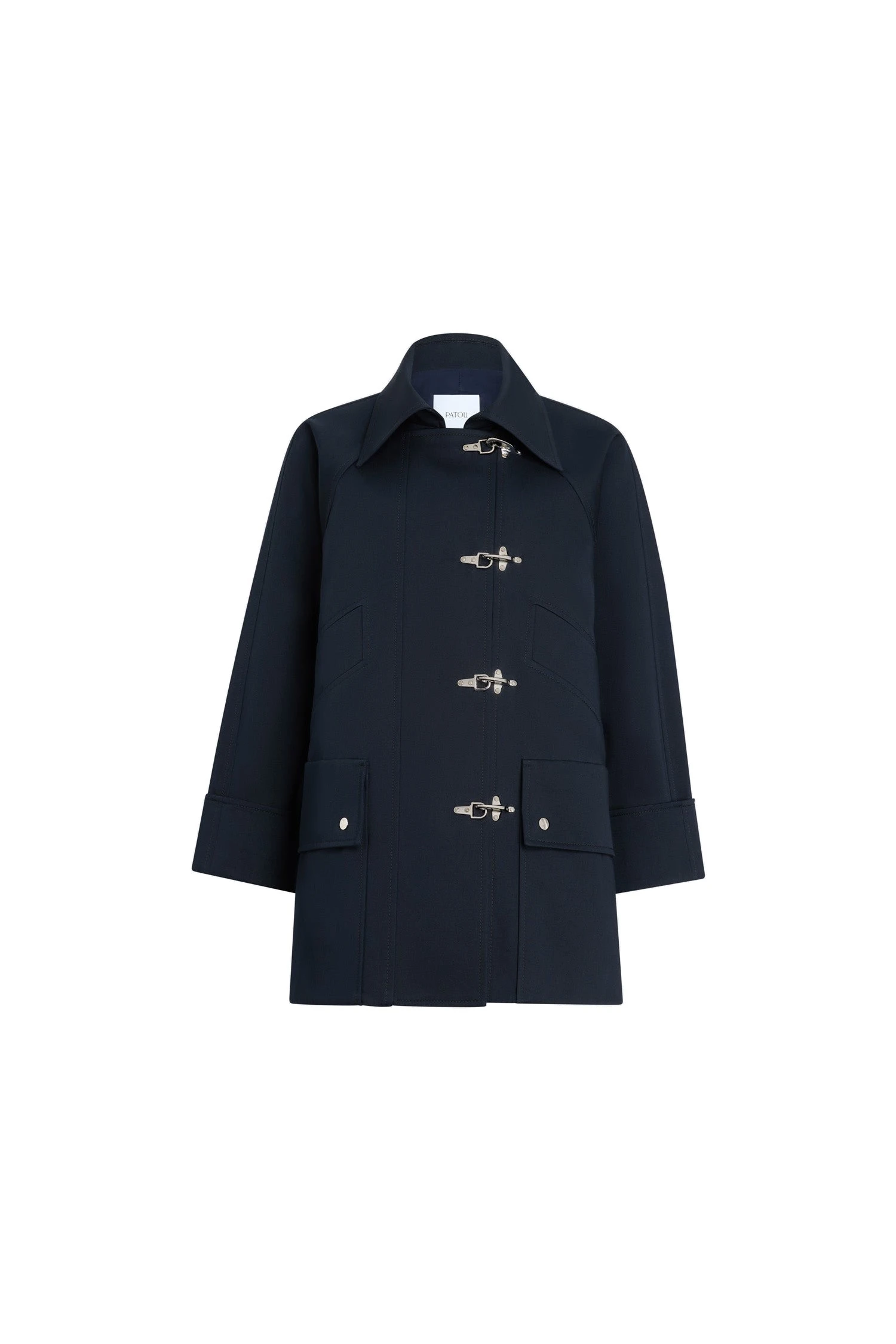 Patou Organic cotton oversized parka in Night Blue | Coats | Coveti Patou Organic cotton oversized parka in Night Blue