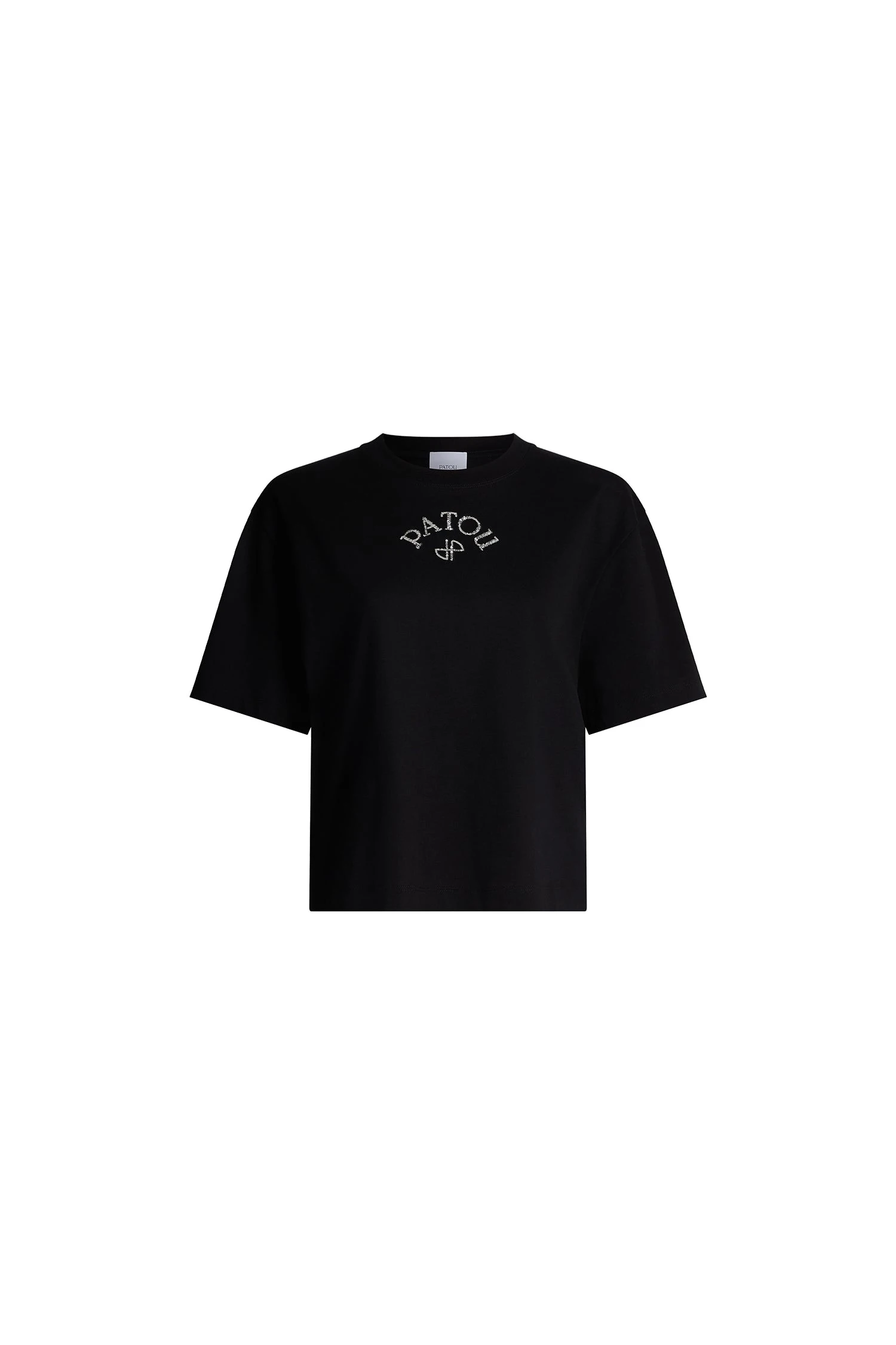 Patou Organic cotton polo T-shirt in Black | Tops | Coveti Patou Organic cotton polo T-shirt in Black