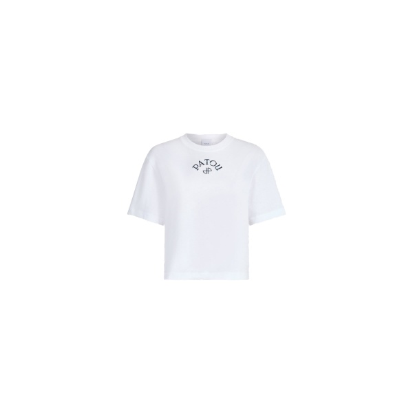 Patou Organic cotton polo T-shirt in White