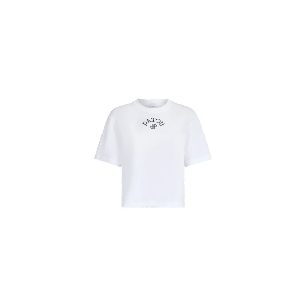 Patou Organic cotton polo T-shirt in White