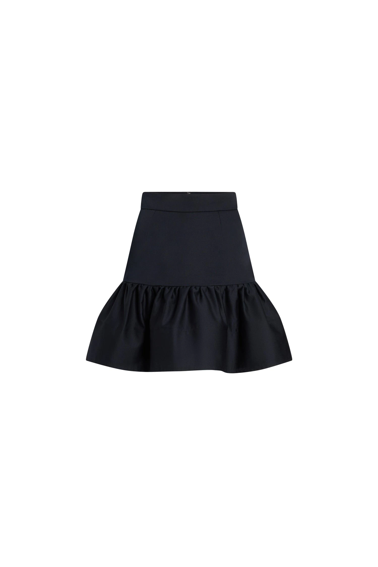 Patou Organic cotton ruffled mini skirt | Coveti Patou Organic cotton ruffled mini skirt in Night Blue