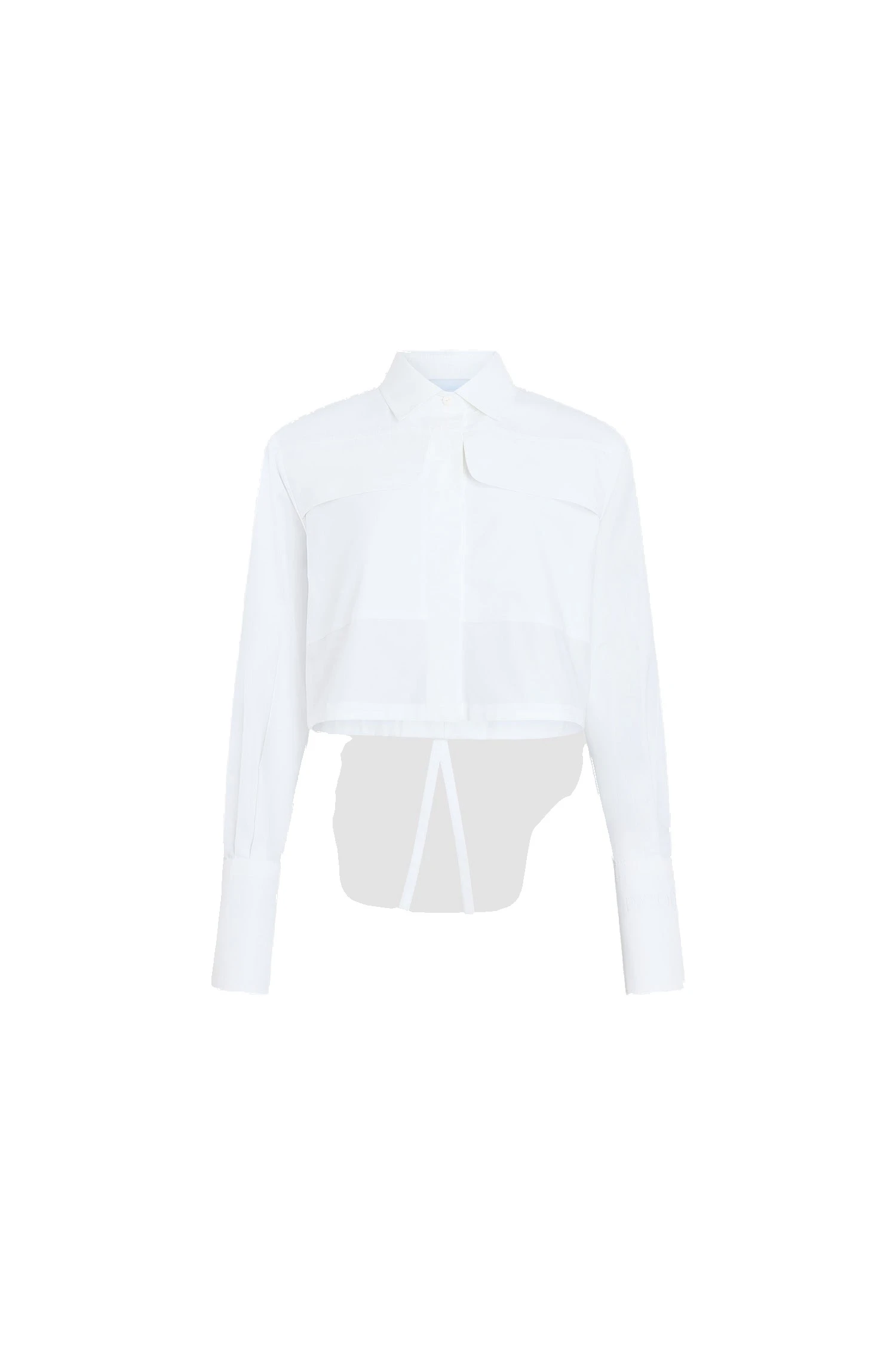 Patou Organic cotton short safari shirt in White | Tops | Coveti Patou Organic cotton short safari shirt in White