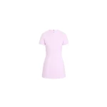 Patou Organic cotton short sleeve short dress in Candy Pink