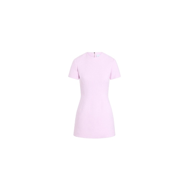 Patou Organic cotton short sleeve short dress in Candy Pink