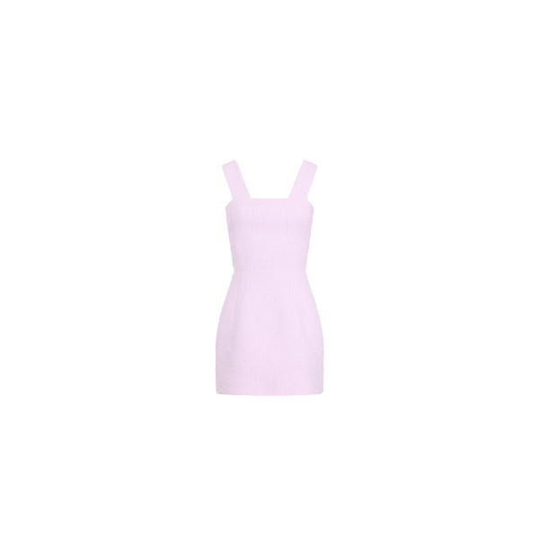 Patou Organic cotton short strappy dress in Candy Pink