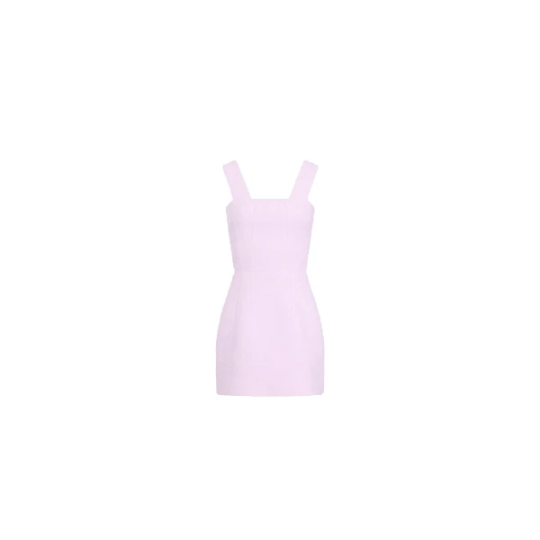 Patou Organic cotton short strappy dress in Candy Pink