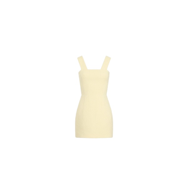 Patou Organic cotton short strappy dress in Limelight
