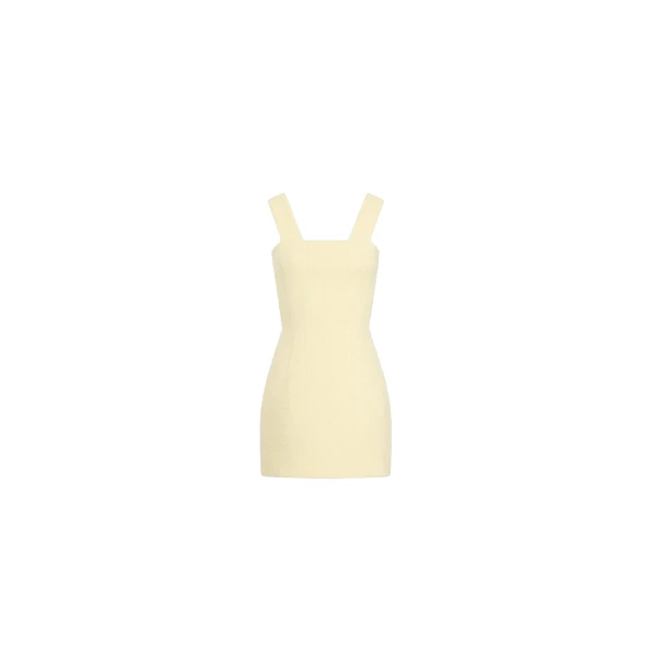 Patou Organic cotton short strappy dress in Limelight
