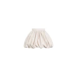 Patou Organic cotton striped mini bloomer skirt in Dolce Coffee Stripes