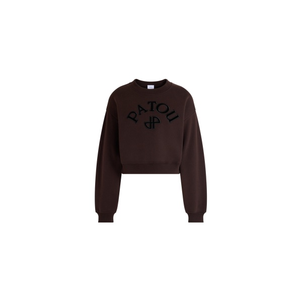 Patou Organic cotton sweatshirt in Winter Mocha
