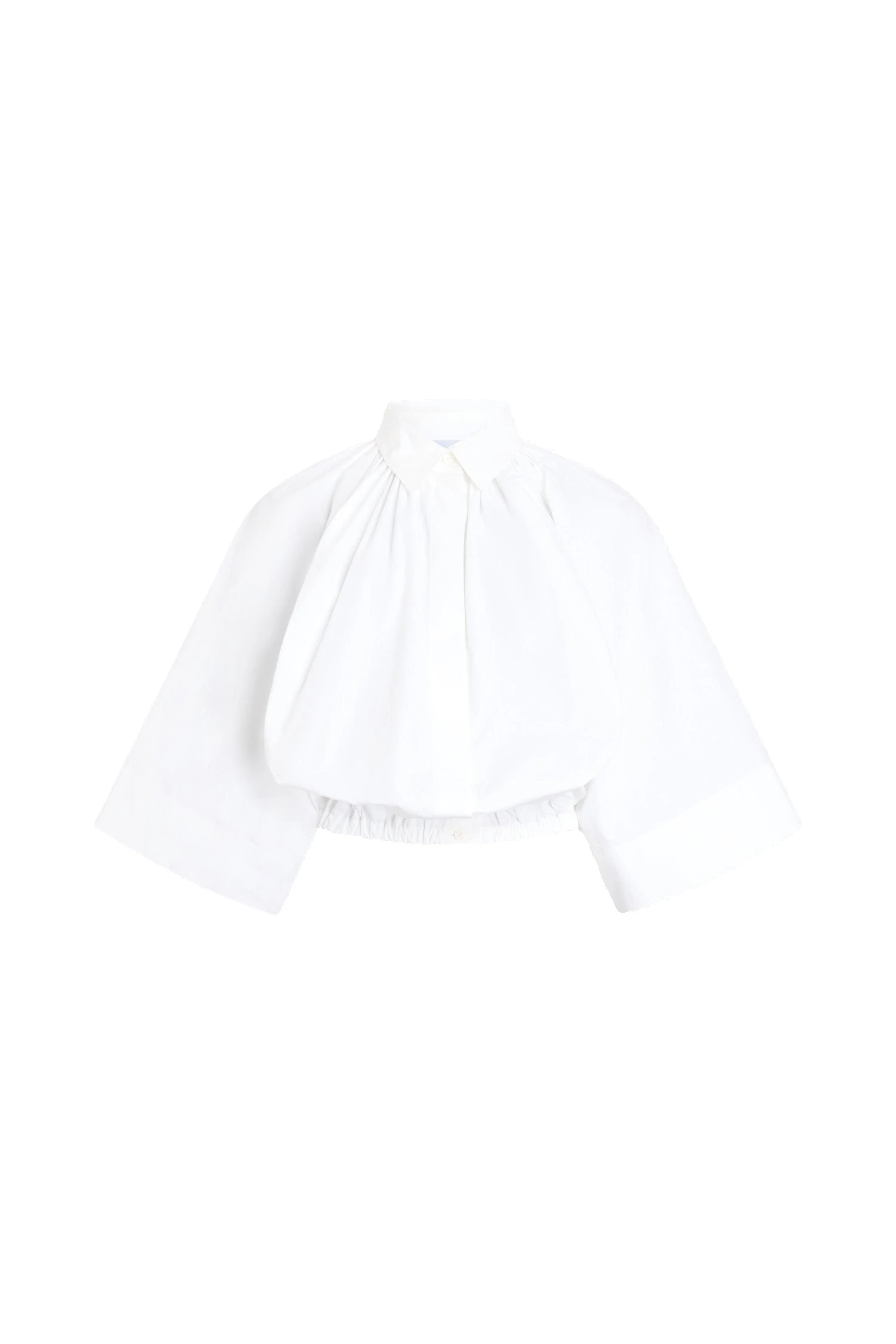Patou Organic cotton voluminous short-sleeved blouse in White | Tops | Coveti Patou Organic cotton voluminous short-sleeved blouse in White