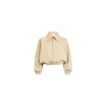 Patou Organic cotton zippered jacket in Safari Sand