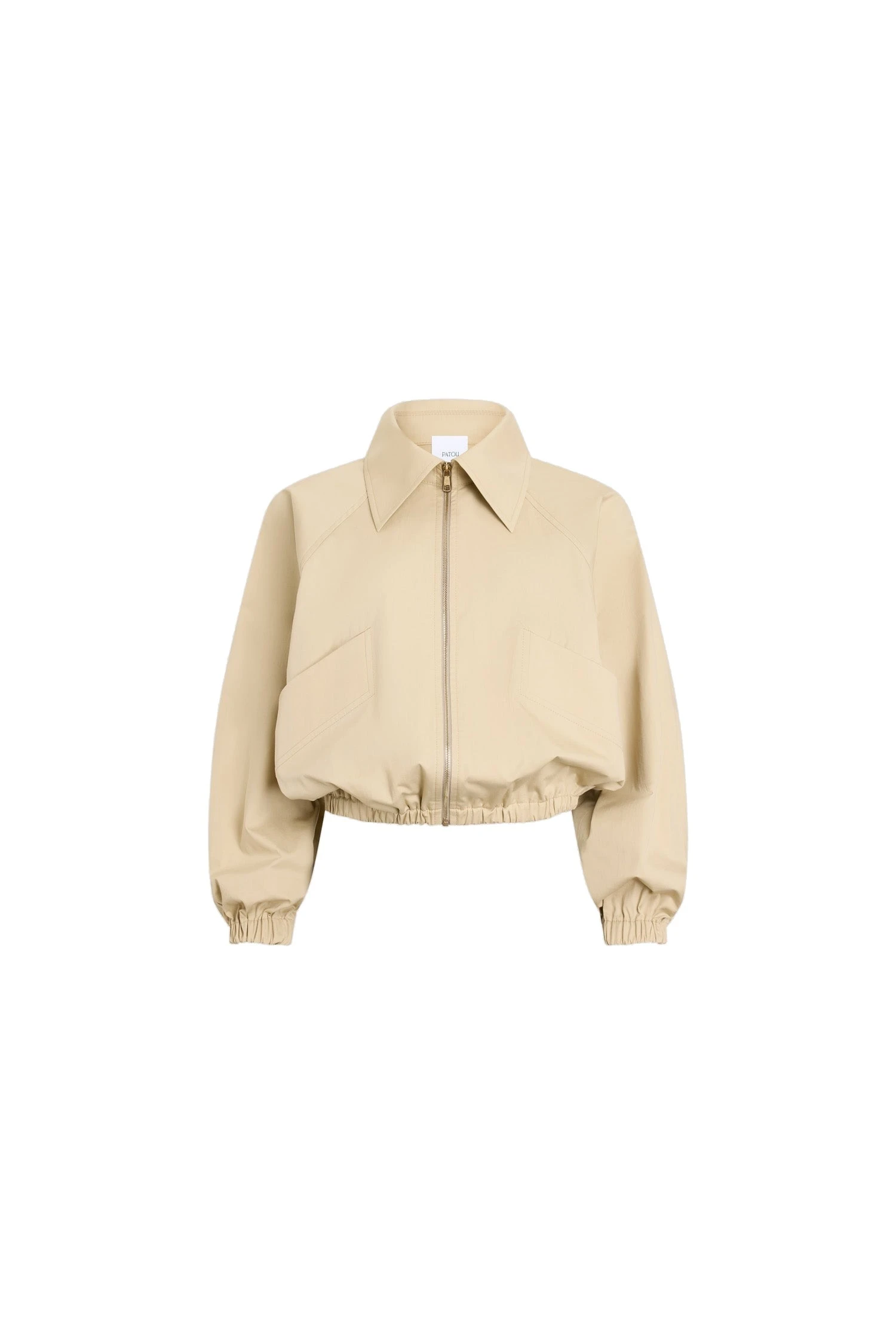 Patou Organic cotton zippered jacket in Safari Sand | Jackets | Coveti Patou Organic cotton zippered jacket in Safari Sand
