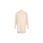 Patou Oversized blended silk beach shirt in Shell Beach Stripes