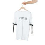 Patou Patou Upcycling logo t-shirt in Black organic cotton