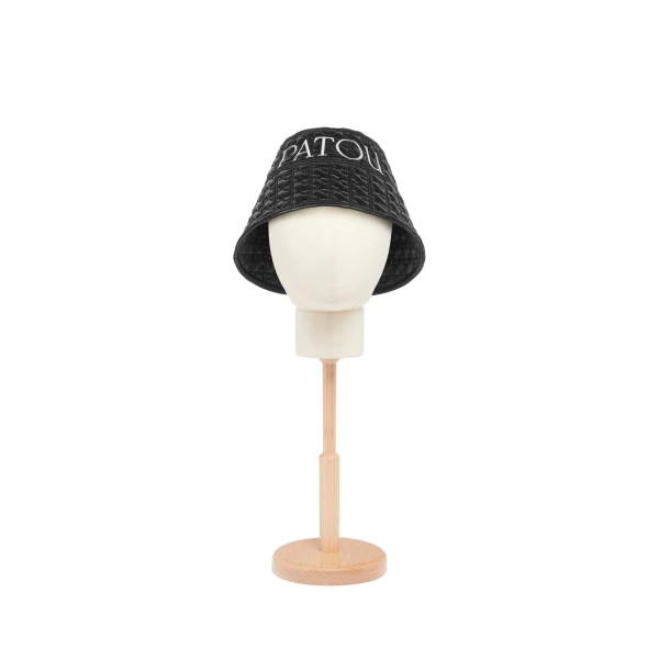 Patou Patou bucket hat in Black Ski Slope eco-friendly quilted nylon