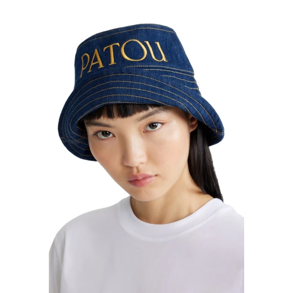 Patou bucket hat in Rodeo Blue organic cotton denim - Image 2