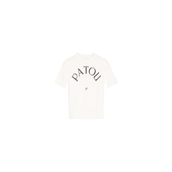 Patou Patou jacquard knit top in White eco-friendly cotton blend