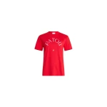 Patou Patou logo and JP monogram t-shirt in Madder Red organic cotton