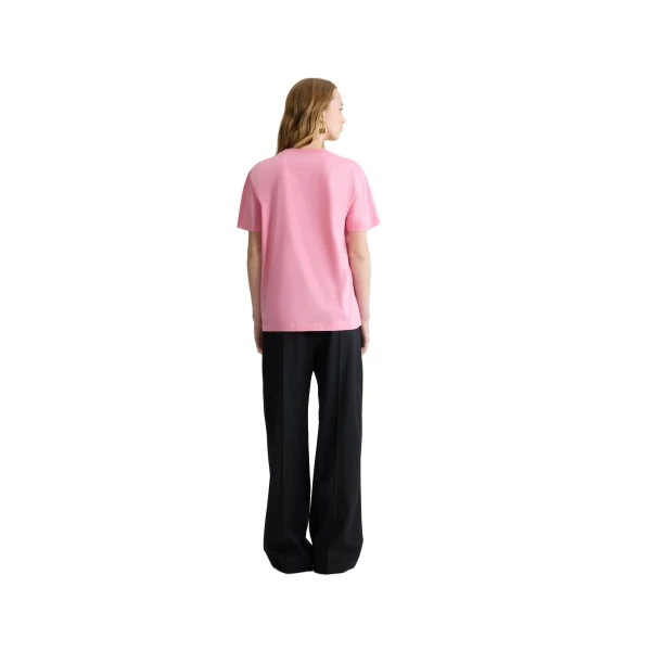 Patou logo and JP monogram t-shirt in Pink Pearl organic cotton - Image 3