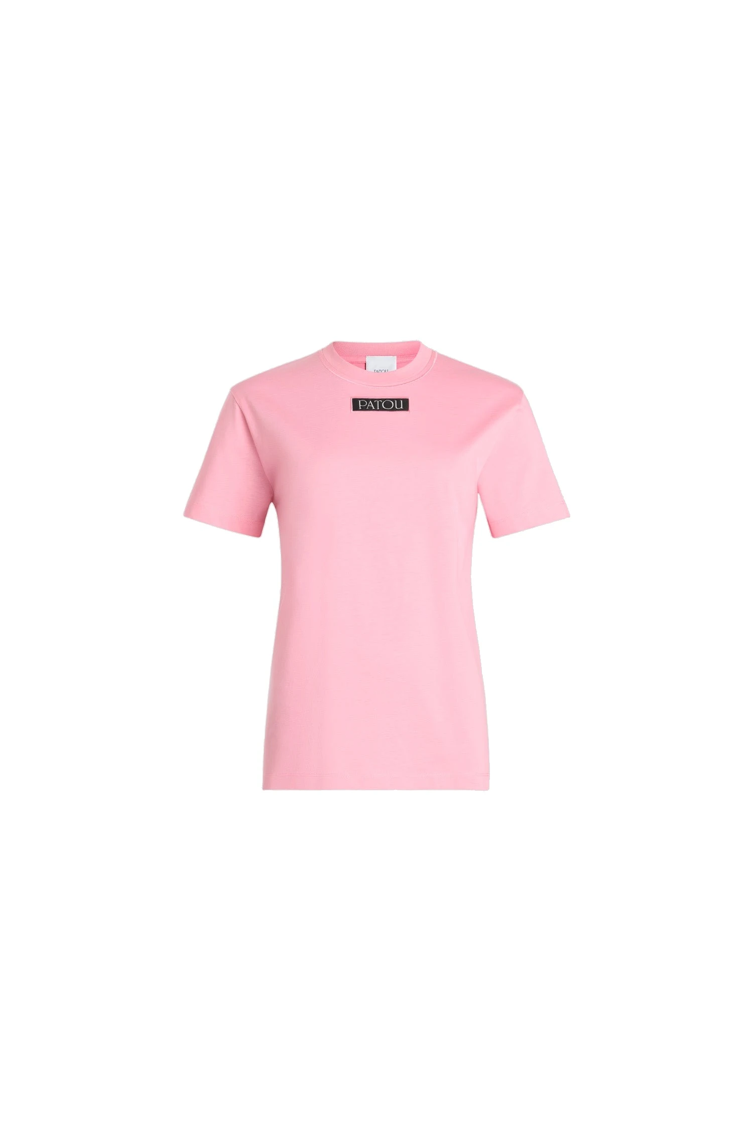 Patou logo label t-shirt in organic cotton | Coveti Patou Patou logo label t-shirt in Pink Pearl organic cotton