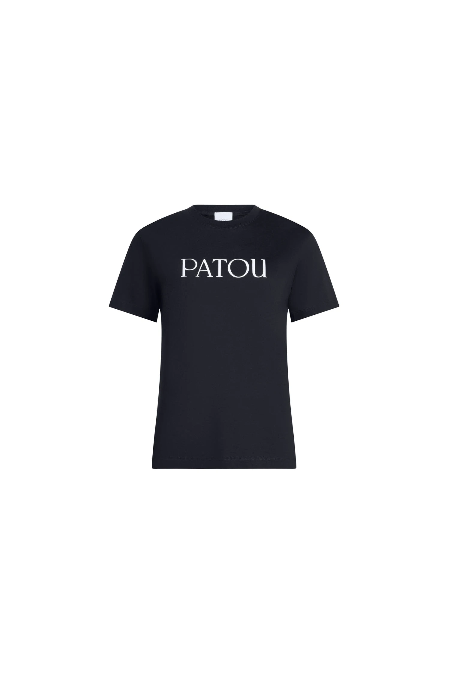 Patou Patou logo t-shirt in Black organic cotton | Tops | Coveti Patou Patou logo t-shirt in Black organic cotton