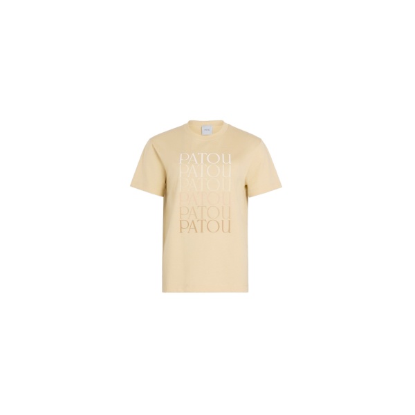 Patou Patou logo t-shirt in Praline organic cotton