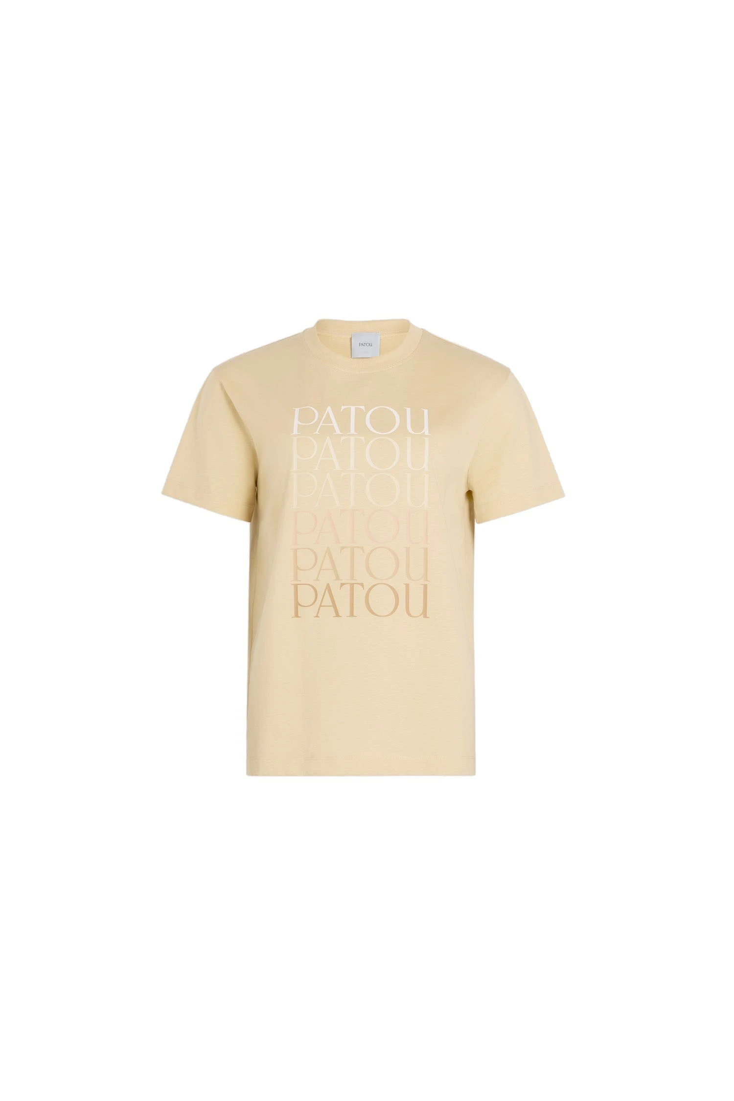 Patou Patou logo t-shirt in Praline organic cotton | Tops | Coveti Patou Patou logo t-shirt in Praline organic cotton