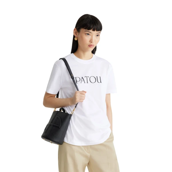 Patou logo t-shirt in White organic cotton - Image 2