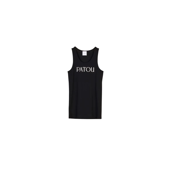Patou tank top in Black organic cotton