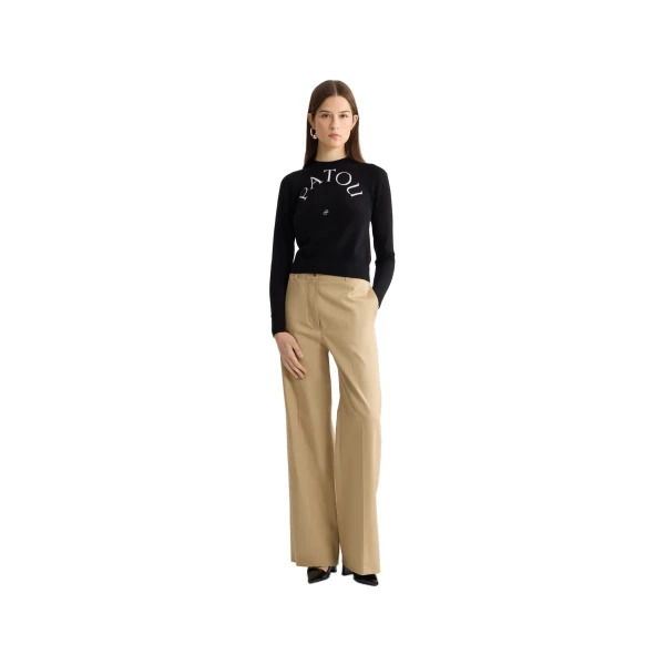 Patou wool blend jumper in Black - Image 2