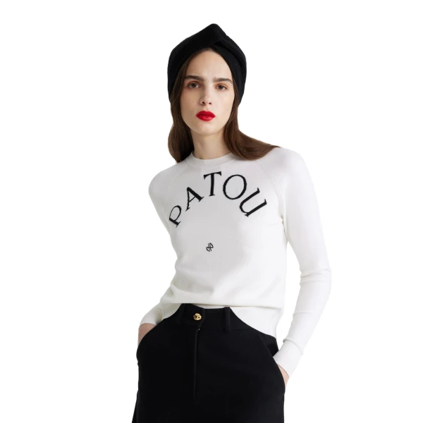 Patou wool blend jumper in White - Image 4