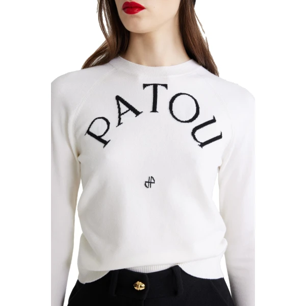 Patou wool blend jumper in White - Image 5
