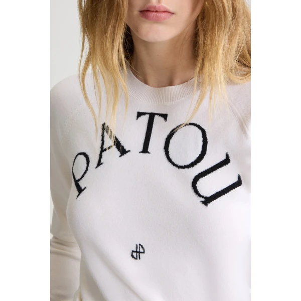 Patou wool blend jumper in White - Image 5