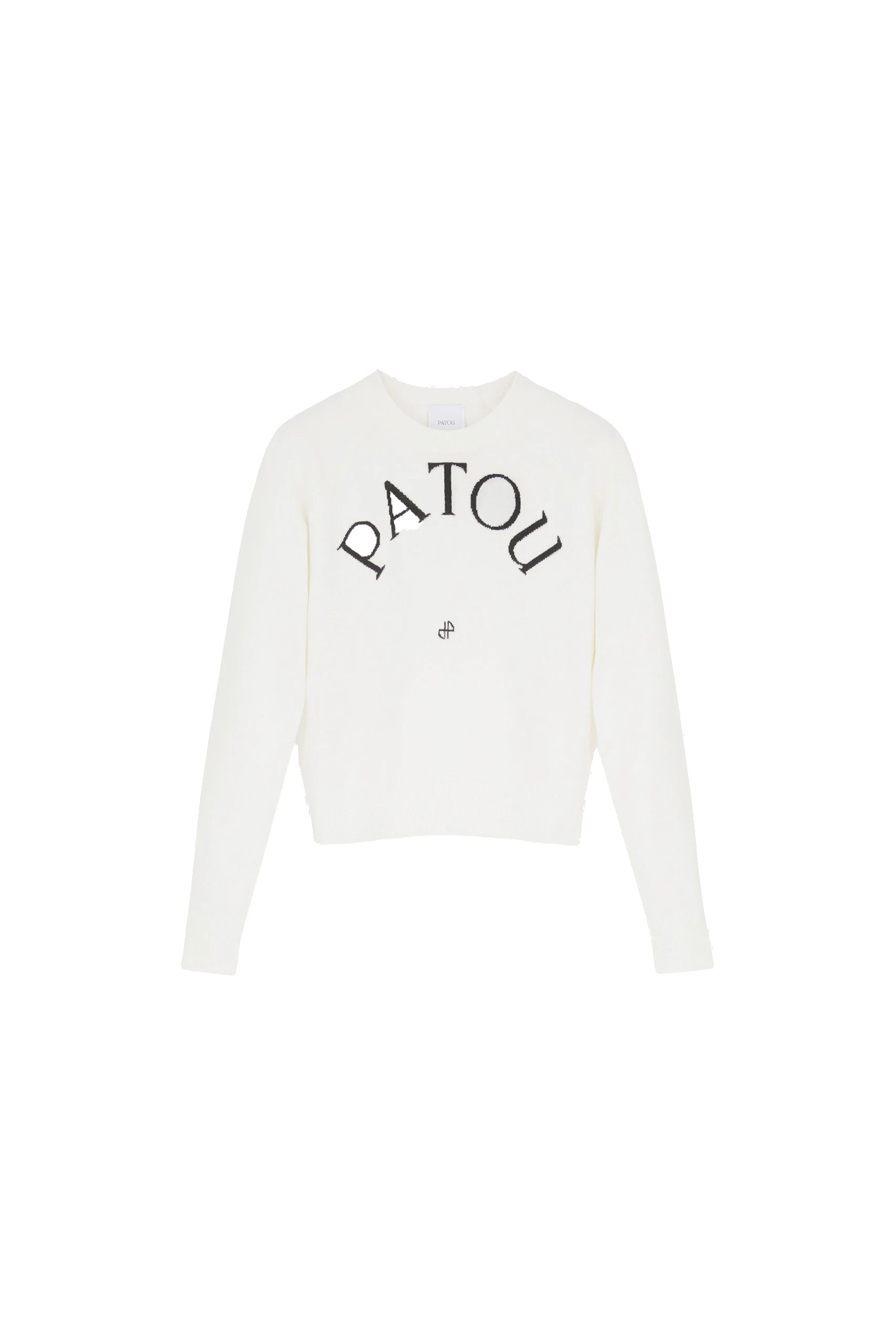 Patou Patou wool blend jumper in White | Knitwear | Coveti Patou Patou wool blend jumper in White