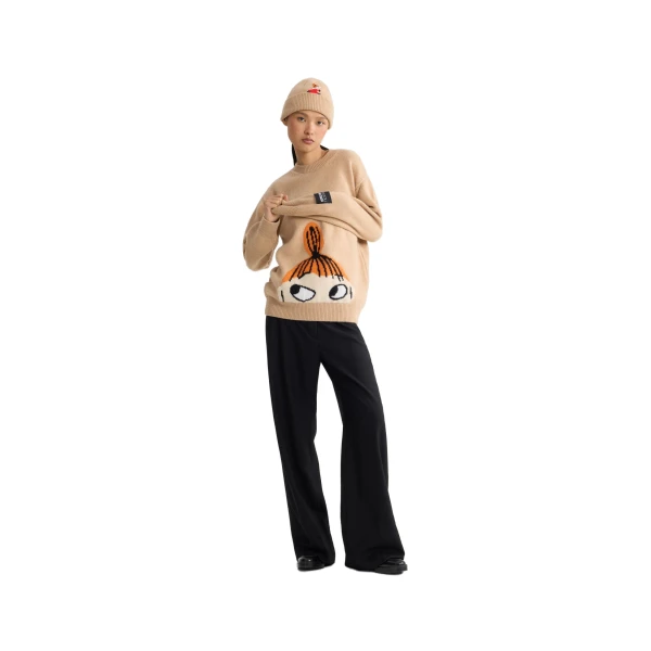 Patou x Moomin Little My wool blend jumper in Little My Beige - Image 2