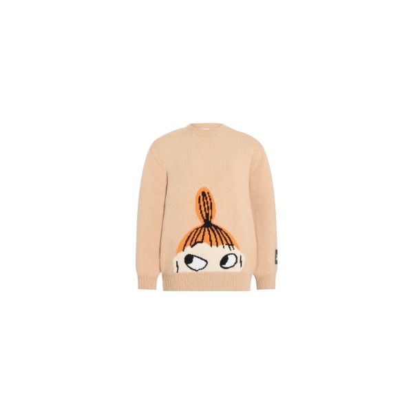 Patou Patou x Moomin Little My wool blend jumper in Little My Beige