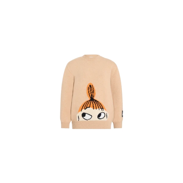 Patou x Moomin Little My wool blend jumper in Little My Beige