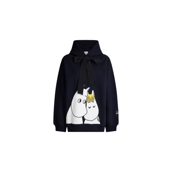 Patou Patou x Moomin Snorkmaiden organic cotton hoodie in Moomin Navy