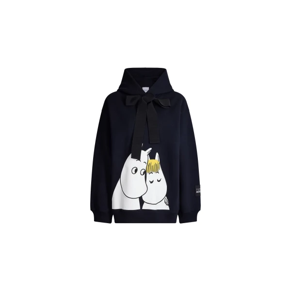 Patou Patou x Moomin Snorkmaiden organic cotton hoodie in Moomin Navy